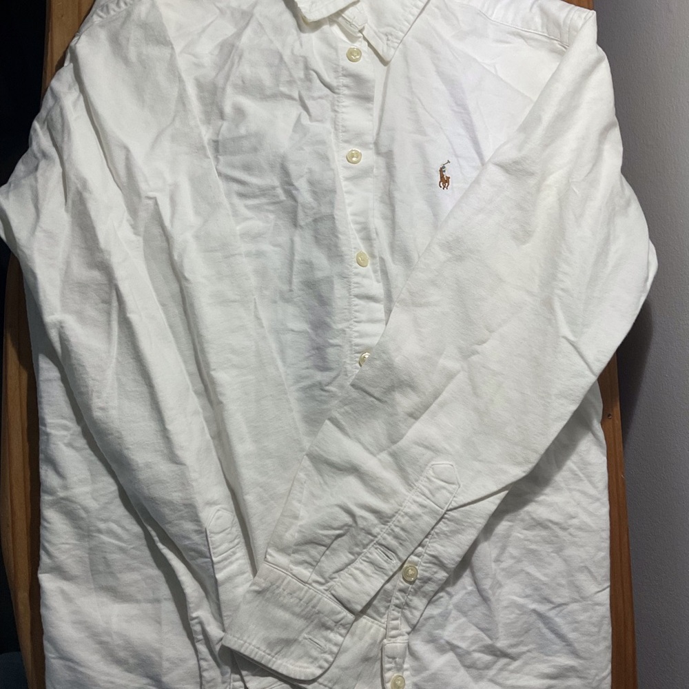 Ralph Lauren Kids White Button-Down Oxford Shirt